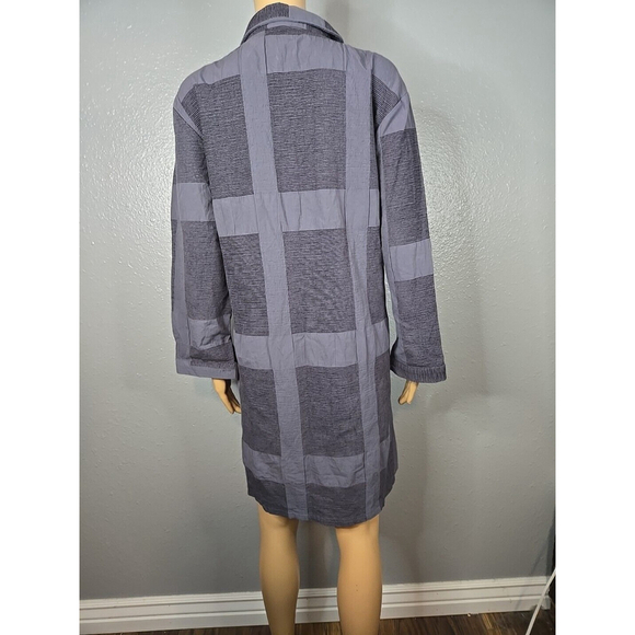 Mordenmiss Women's Gray Button-Front Colorblock Tunic Shirt Dress Size Medium - Picture 4 of 8